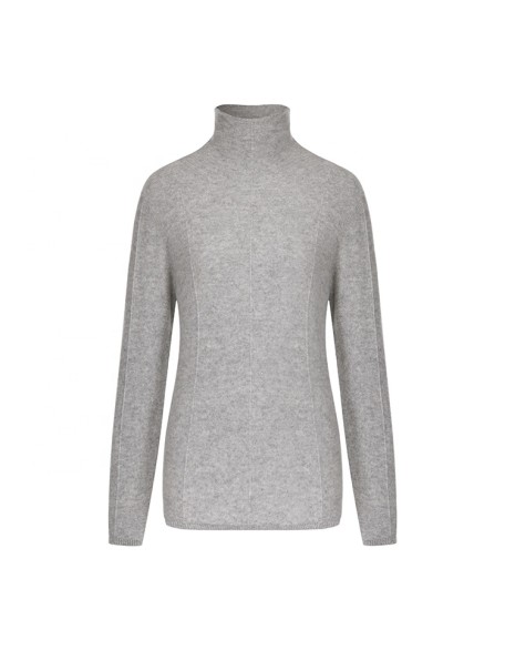 Knitwear manufacturers custom winter long sleeve cashmere blend casual turtle neck women sweater knit sweater