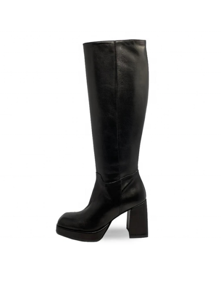 Half shaft winter boots for women block heels with square toe shape customized design in factory