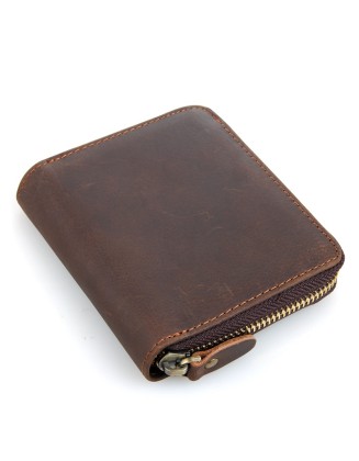 Hot Selling New Style Brand Retro Leather Man's Wallet Crazy Horse Leather Wallet Holder Coin Wallets For Men