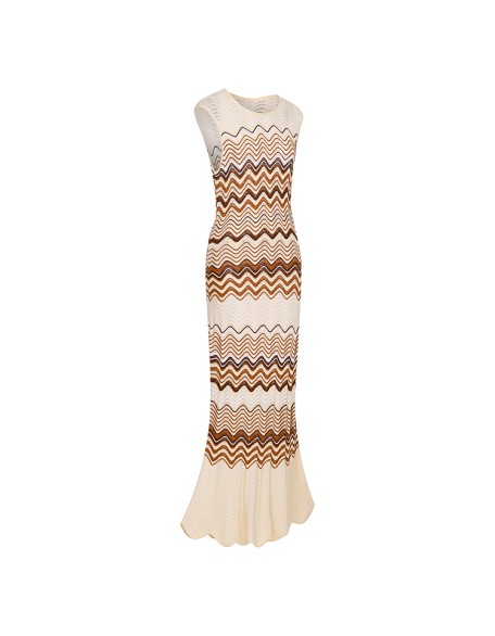 Knitwear manufacturers custom round neck sleeveless fish tail elegant casual women maxi dress summer 2023 knit women's dresses