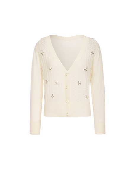 Knitwear manufacturer custom spring v neck long sleeved soft wool women's knitted cardigan sweater