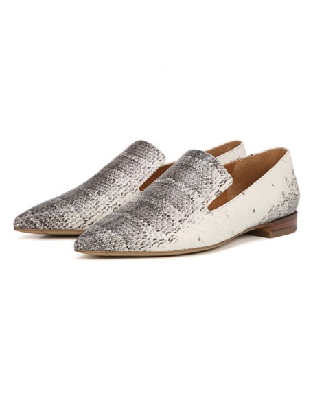Factory selling genuine leather flat women loafer shoes