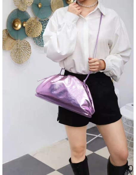 Luxury Design Solid Color PU Leather Ladies Cross-body Bags Single-Should Design Cross-Body Women's Bag