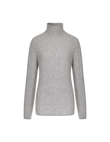 Knitwear manufacturers custom winter long sleeve cashmere blend casual turtle neck women sweater knit sweater