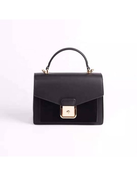 Factory Bulk Supply Cappuccino Top Quality Cowhide  Leather Fashion Shoulder rectangle leather handbags