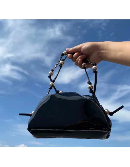 Black Friday New Designer Dumpling Shoulder Bag Bright Light Cross Body Bag Genuine Leather Cloud Handbag For Women