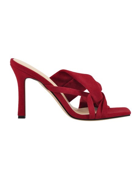 Red suede Material Slides ladies footwear female sandals shoes new fashion style
