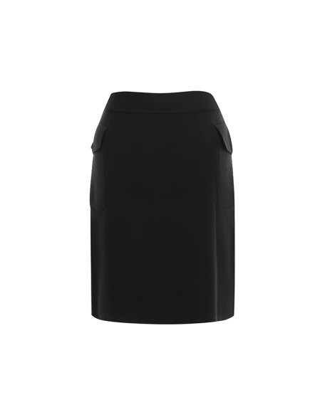 Knitwear manufacturers custom autumn black high waist slim korean fashion elegant casual package hip skirt women trendy skirts