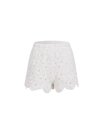 Knitwear manufacturers custom summer white fashion elegant mini women crochet skirt