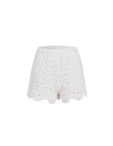 Knitwear manufacturers custom summer white fashion elegant mini women crochet skirt