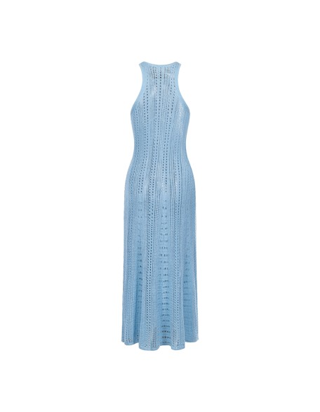 Knitwear manufacturers custom sleeveless elegant casual ladies summer dresses fashion clothing for women sweater knit dresses