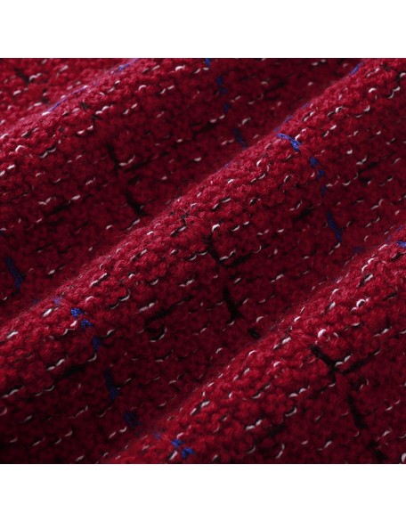 Knitwear manufacturers custom spring 2023 red sexy fashion casual mini wool blend skirts for women vintage knitted womens skirts