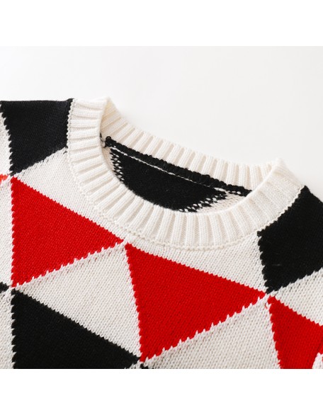 Knitwear manufacturers custom autumn winter round neck long sleeve casual wool blend pull over sweater women knit sweater