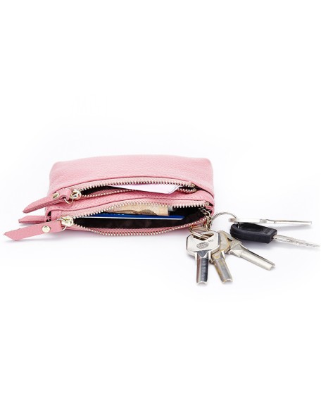 Newest Luxury Women's Small Wallet Ladies Cute Clutch Purse Genuine Leather Card Holder Short Purse with Keychain