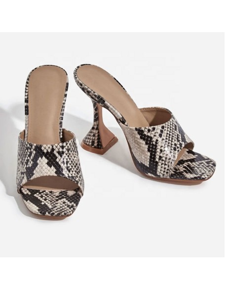 Custom animal skin ladies daily dress fashion slippers