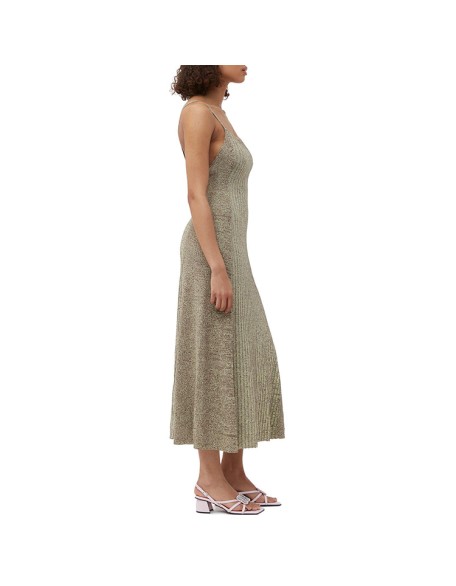 Knitwear manufacturers custom halter sleeveless backless casual modest dresses women lady elegant sweater knit women's dresses