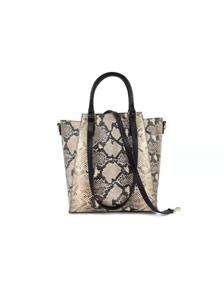 New Genuine Fancy Leather Handbags For Women Snake Pattern Real Leather Women Shoulder Bags