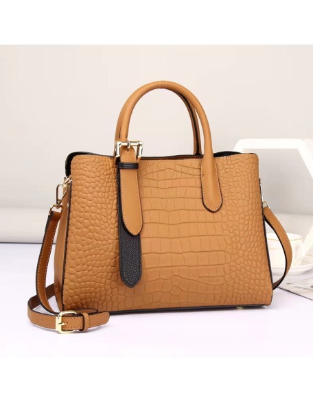 Classical Popular Style Crocodile Pattern Tote Bag High Quality Shoulder Bag Genuine Leather Handbag for Women
