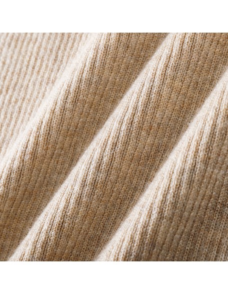 Knitwear manufacturers custom autumn winter roundneck long sleeve rib casual wool chunky sweater women knit sweater