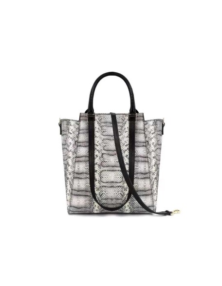 New Genuine Fancy Leather Handbags For Women Snake Pattern Real Leather Women Shoulder Bags