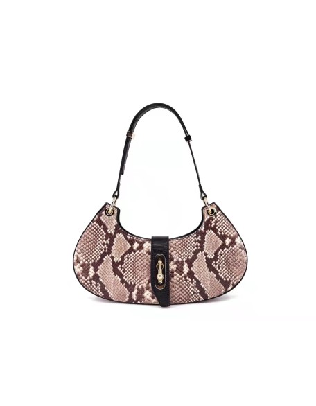 Factory Direct Sale Better Price Cowhide leather Crocodile Pattern Bag Half Moon Handbag