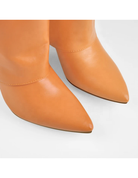 Factory new design women knee high boots 2021 fall season wedge shoes small MOQ Wholesaler price heels