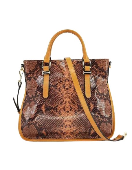 New Style Trendy Snake Skin Pattern Cross Body Bag Genuine Leather Handbag Women Shoulder Bag with Strap
