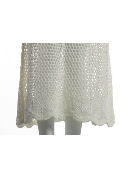 2021 summer white new women's knit fabric high waist fashion casual a word skirt