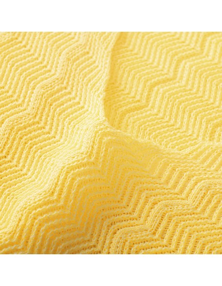 Knitwear manufacturers custom summer yellow v neck sleeveless elegant casual a line dresses for women sweater knit women's dress