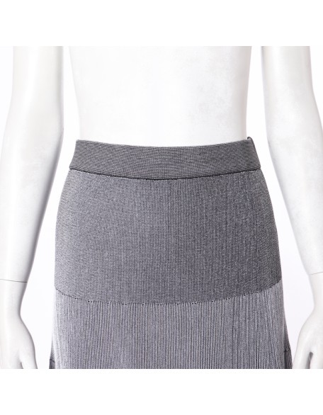 Knitwear manufacturer custom new design summer gray high waist stretch women knit long skirt