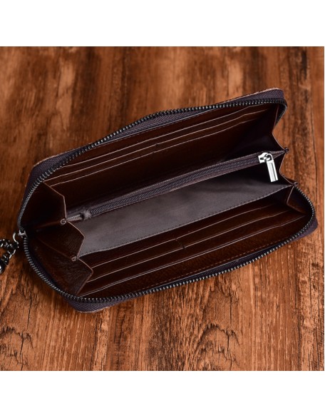 Black Friday Best Gift 100% Real Leather Flower Purse High Quality Card Holder Long Style Women's Wallet