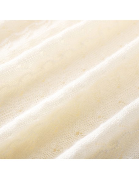 Knitwear manufacturers custom beige half high collar half sleeve casual middle age women sweater wool knit sweater