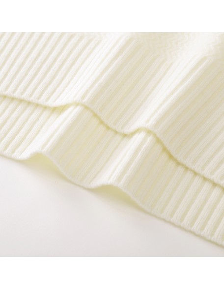 Knitwear manufacturers custom autumn winter half turtleneck wool elegant casual short loose knitted puffy pullover sweater women