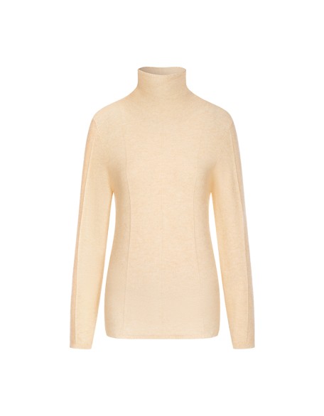Knitwear manufacturers custom winter long sleeve cashmere blend casual turtle neck women sweater knit sweater