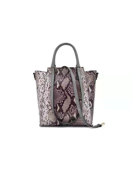 New Genuine Fancy Leather Handbags For Women Snake Pattern Real Leather Women Shoulder Bags