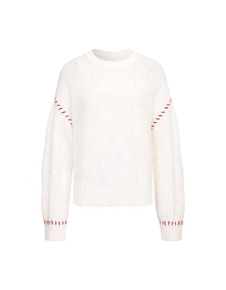Knitwear manufacturers custom fall roundneck long sleeve wool casual solid color knitted pullover sweater women knit sweater