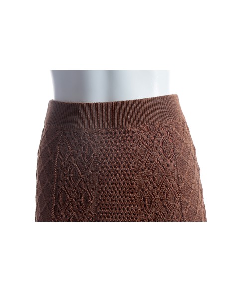 Custom summer beach wear knitted hollow sexy women's dress Maxi knit long skirt woman