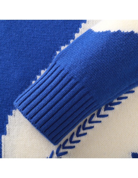 Knitwear manufacturers custom wool casual crew neck thick warm knitted pullover women sweater knitted plus size women's sweaters