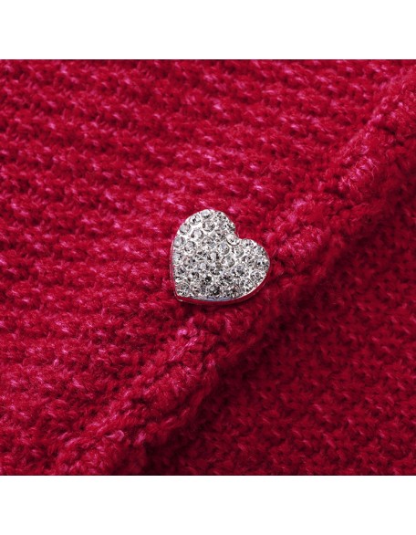Knitwear manufacturers custom spring 2023 red fashion casual wool blend trendy custom knitted cardigans sweater for women