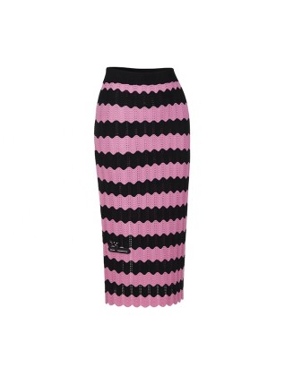 Knitwear manufacturers custom high waisted elegant casual pencil skirts ladies office women knitted women's skirts