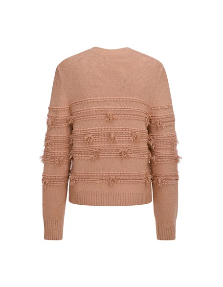 Knitwear manufacturers custom round neck long sleeve wool casual winter knit top cardigan women knitted sweater cardigan