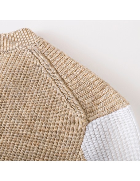 Knitwear manufacturers custom autumn winter roundneck long sleeve rib casual wool chunky sweater women knit sweater