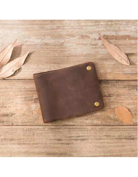 Wallets Purse Genuine Leather Crazy Horse Best Sellers Men's Wallet Luxury GPS Minimalist Brown Men Cow Leather Long Zipper