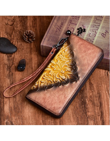 Christmas 2022 Hot Sale Gift Purses Multi-slot Card Holder Long Style Luxury Genuine Leather Wallets for Women