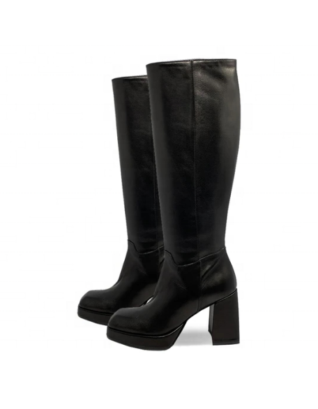 Half shaft winter boots for women block heels with square toe shape customized design in factory
