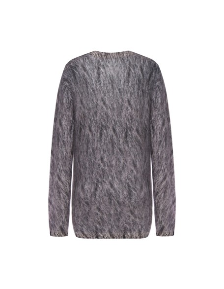 Knitwear manufacturers custom winter v neck loose luxury casual cashmere long cardigan woman 2023 knit sweater cardigan women