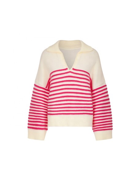 Knitwear manufacturers custom elegant casual contrast color loose knitted puffy pullover sweater women plus size women's sweater