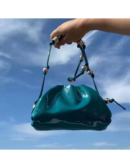 Black Friday New Designer Dumpling Shoulder Bag Bright Light Cross Body Bag Genuine Leather Cloud Handbag For Women