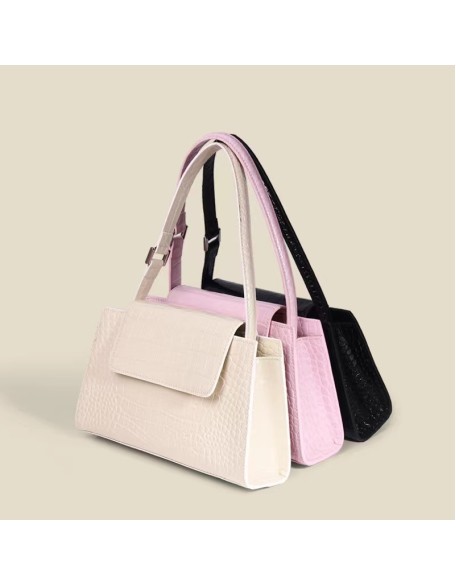 Factory Direct Sale Better Price Cowhide leather Crocodile Pattern Bag Branded Fashion Handbag