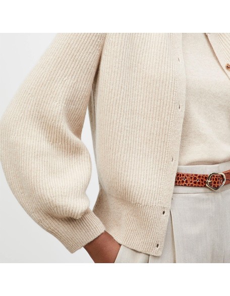 Knitwear manufacturers custom wool elegant casual cardigan women loose sweater for autumn winter knit sweater cardigan women